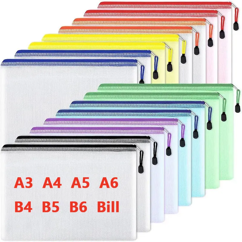 Portfolio Folder Zip - A3/A4/A5/A6 شبكة زيبر الحقيبة حقيبة مستندات