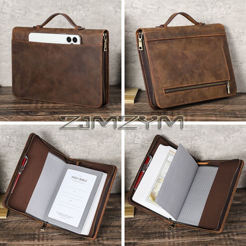 Stationery Supplies Business - غلاف دفتر ملاحظات جلدي بتصميم عتيق،