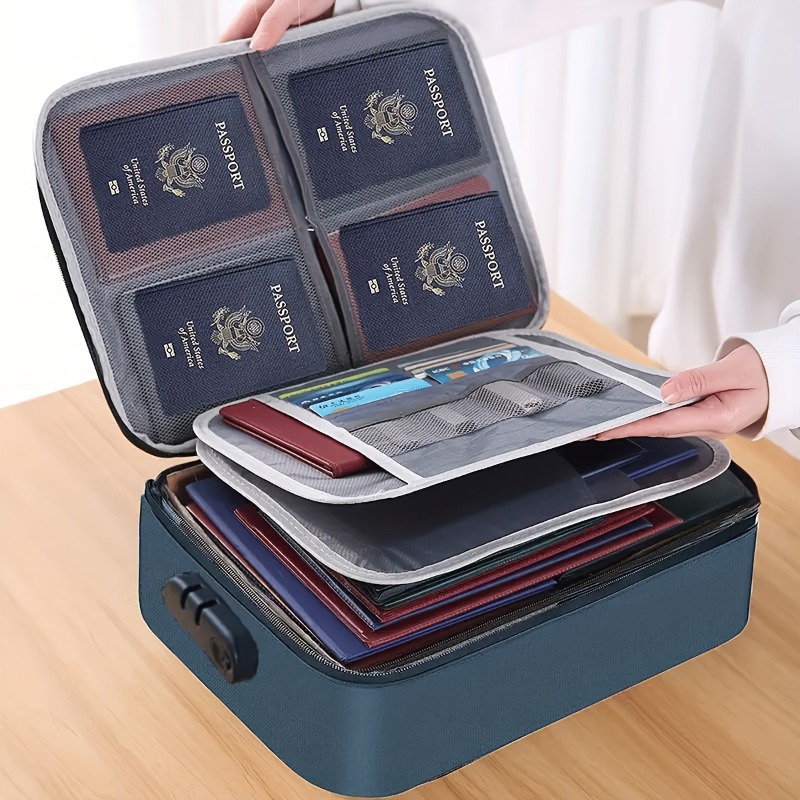 Portfolio Folder Zip - حقيبة تخزين الملفات القابلة للقفل، منظم