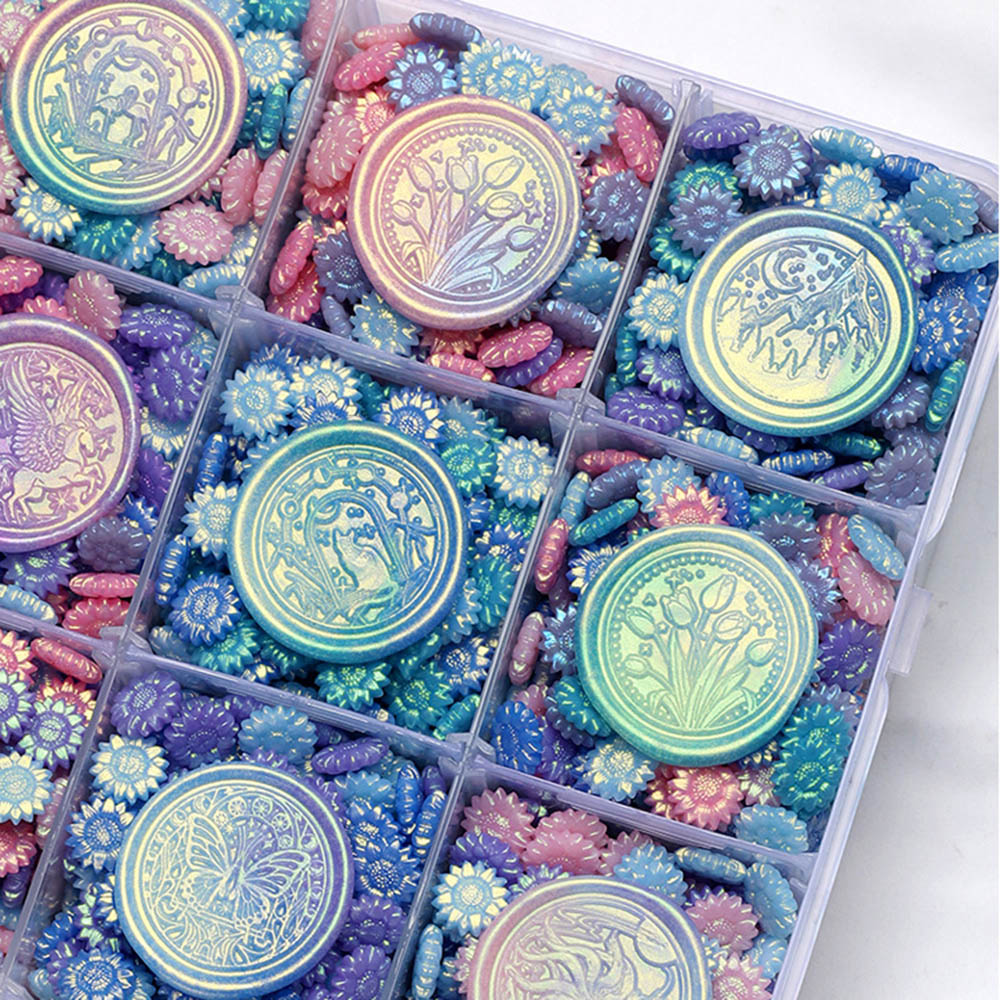 Wax Seal Stamp Kit - 100 قطعة مختلط اللون بريق حالمة