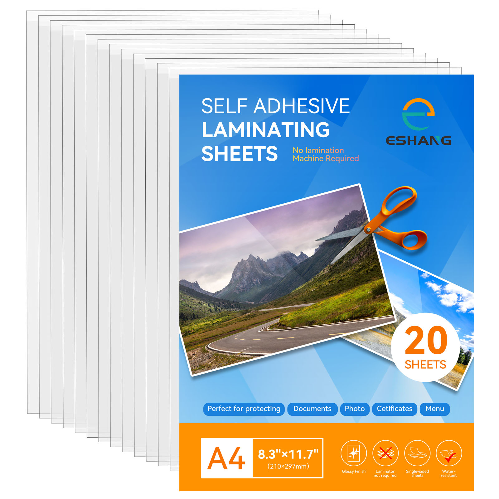 Document Laminator Pouch - 20 ورقة من ESHANG، أكياس لاصقة