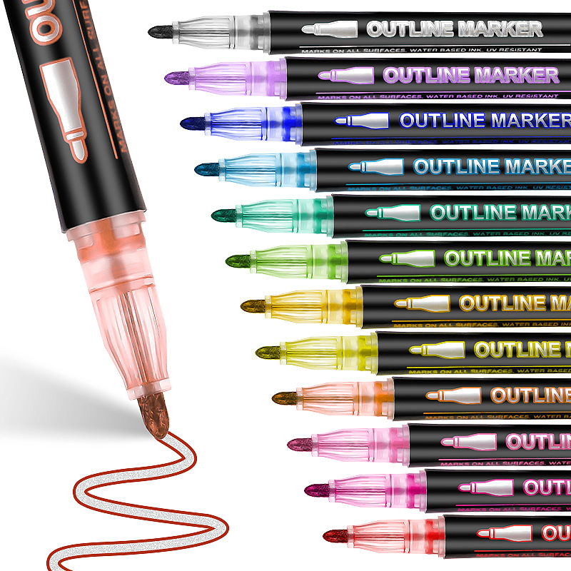 Highlighter Set Pastel - قلم تحديد فني مزدوج الخط بـ