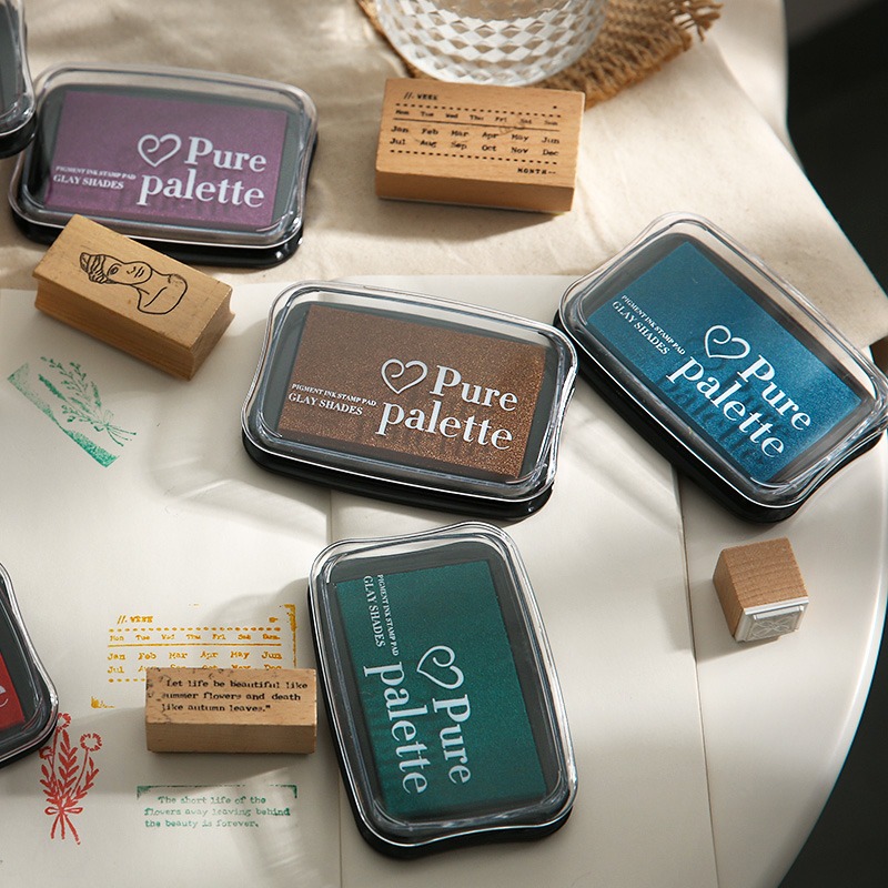 Self Inking Stamp - لوحة الحبر الملونة خمر لختم سكرابوكينغ