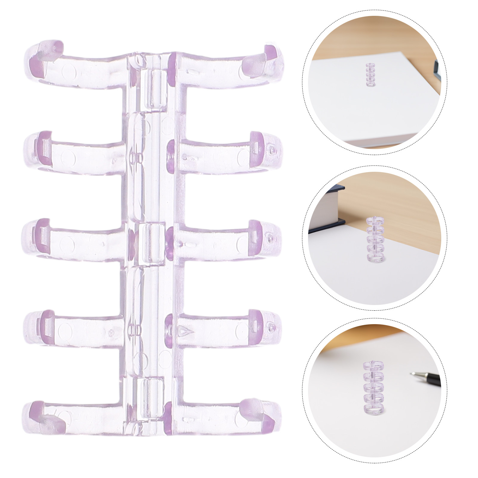 Binding Comb Plastic - 100 قطعة من حلقات التثبيت البلاستيكية