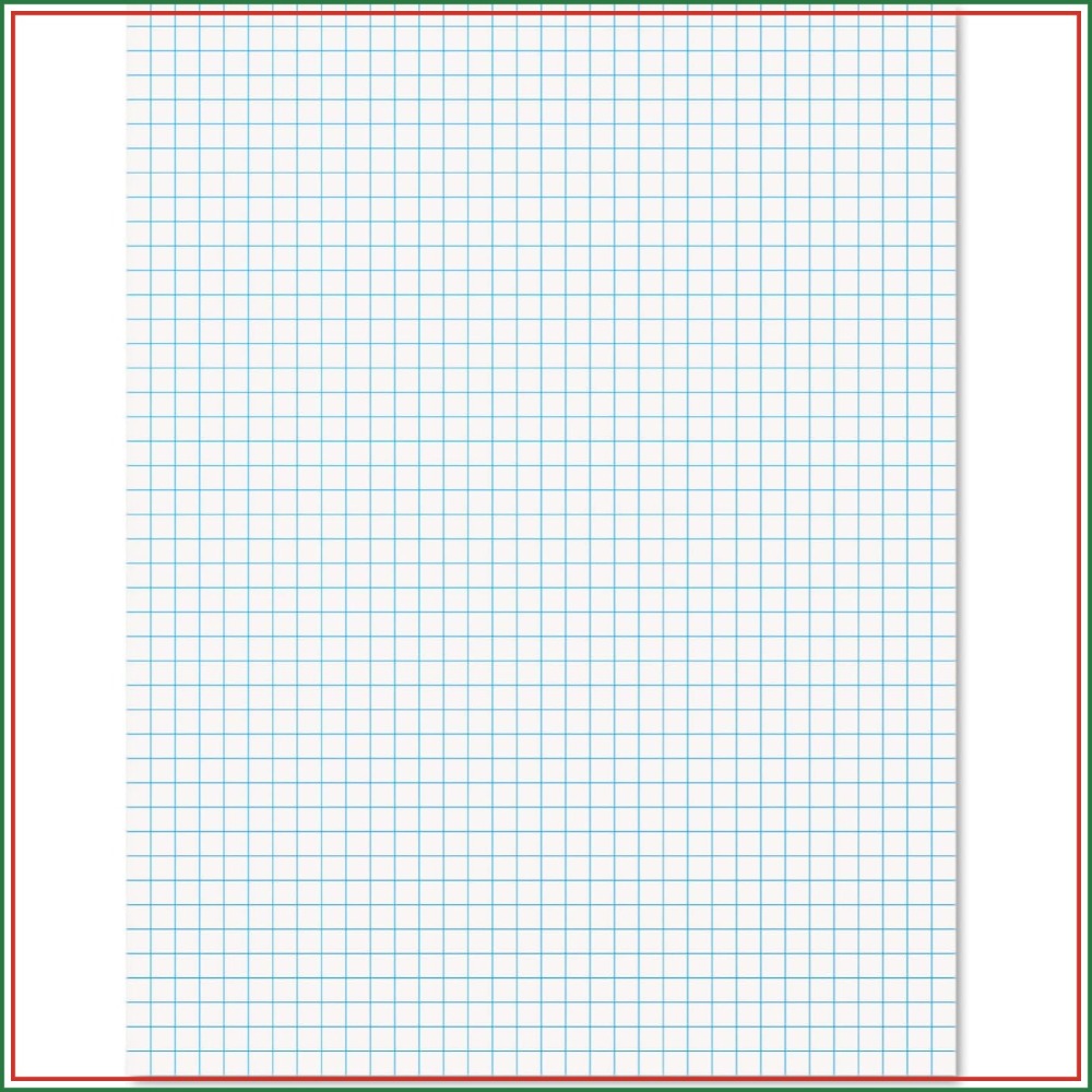 Graph Paper Pad - دفتر ورق مربعات رباعية الأبعاد 8.5x11