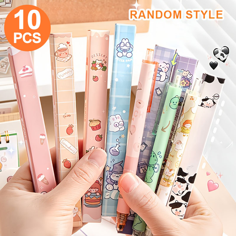 Stationery Supplies Business - 10 أقلام جل فردية في صندوق