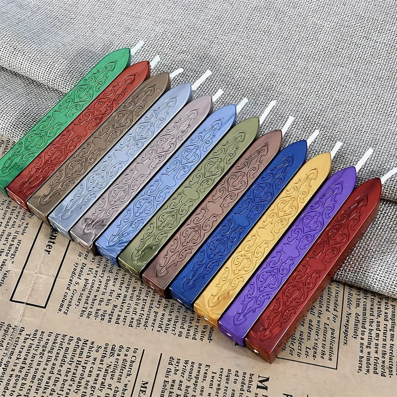 12 قطعة/الحقيبة أعواد شمع معدن - مراجعة Wax Seal Stamp Kit وسعره