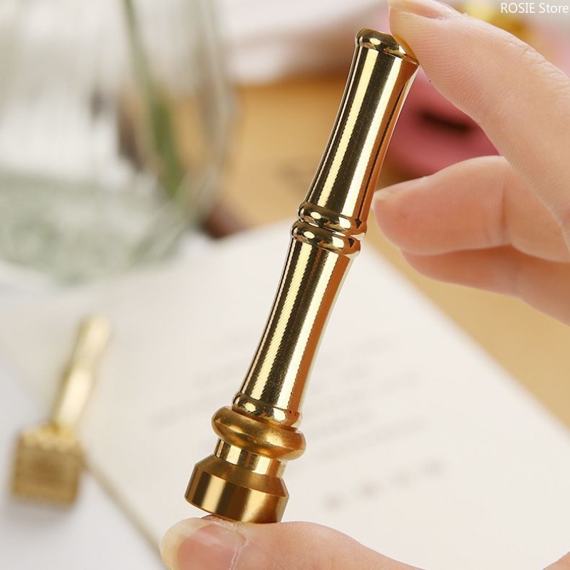 مقبض ختم نحاسي على شكل خيزران، - مراجعة Wax Seal Stamp Kit وسعره