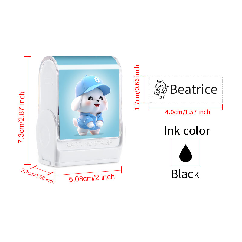 ختم ملابس أطفال مخصص، صانع ملص - مراجعة Self Inking Stamp وسعره