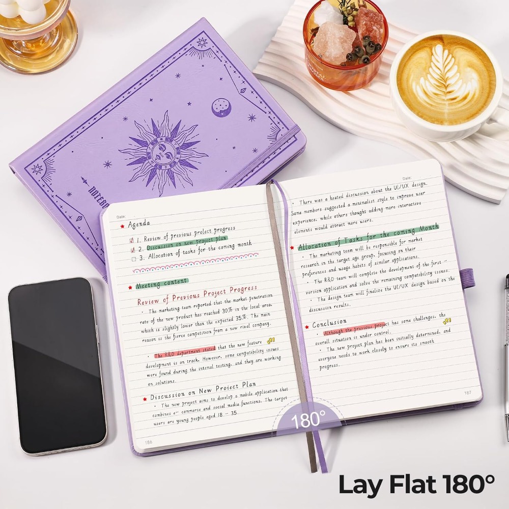 دفتر يوميات مسطر بغلاف صلب مقا - مراجعة Journal Leather Hardcover وسعره