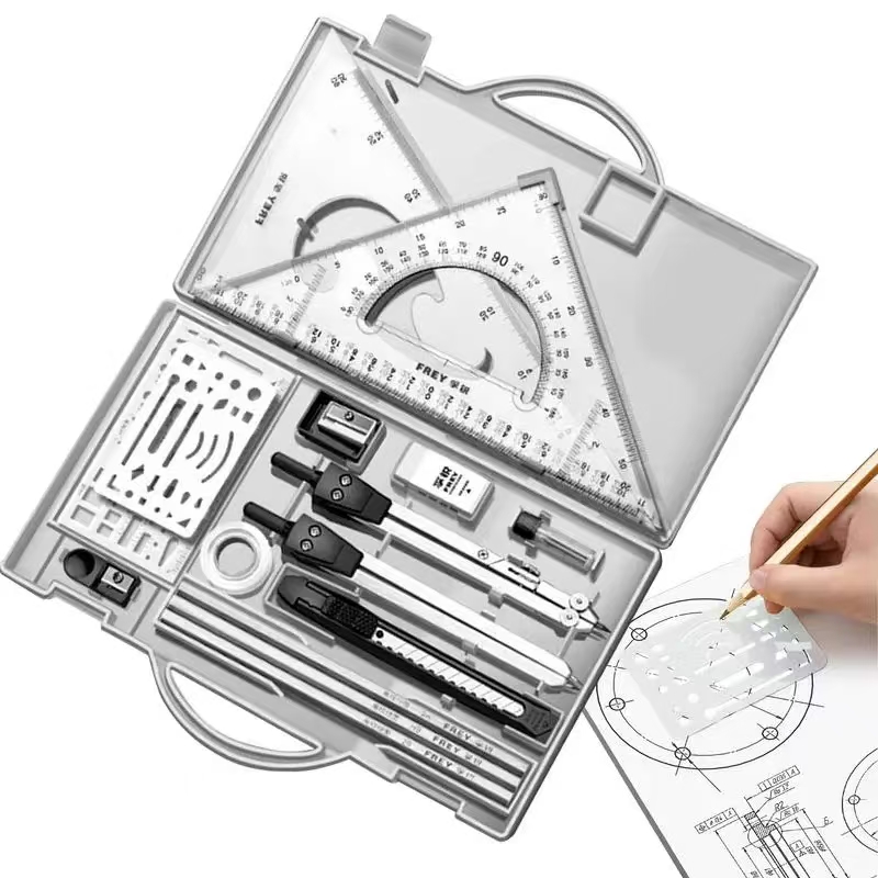 طقم صياغة مساطر وبوصلات معدنية - مراجعة Compass Geometry Set وسعره