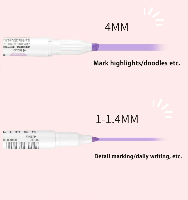 اليابان زيبرا فسفورية مجموعة أ - مراجعة Highlighter Set Pastel وسعره