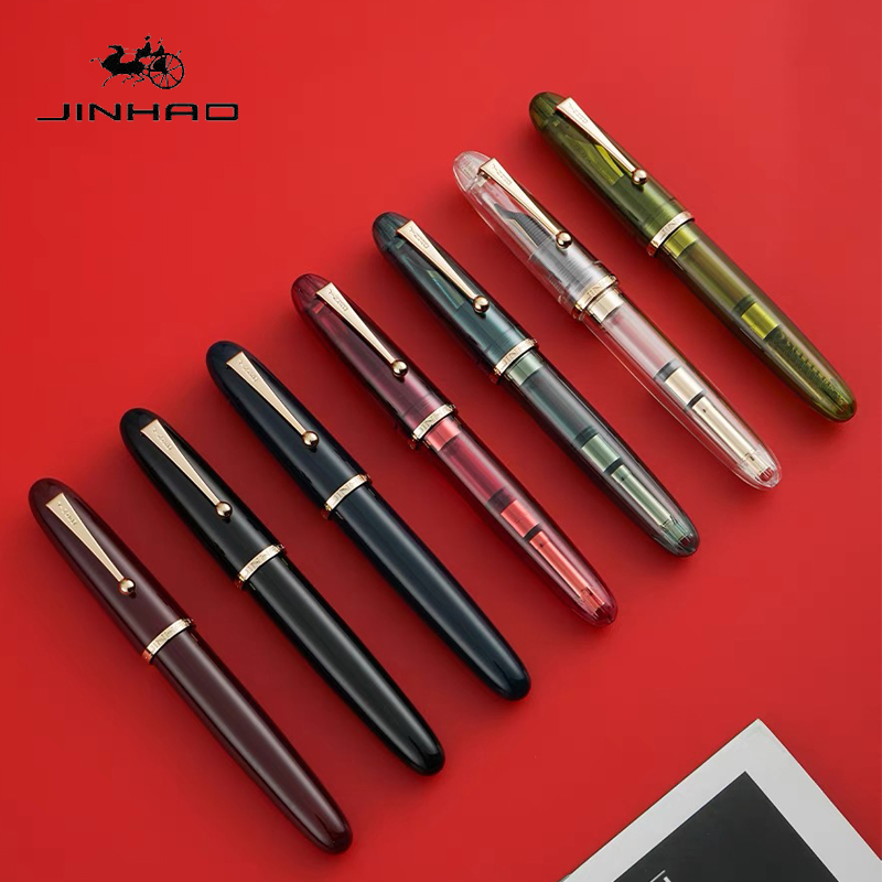 Jinhao 9019 قلم حبر شفاف فاخر  - مراجعة Office Stationery Supply Business وسعره