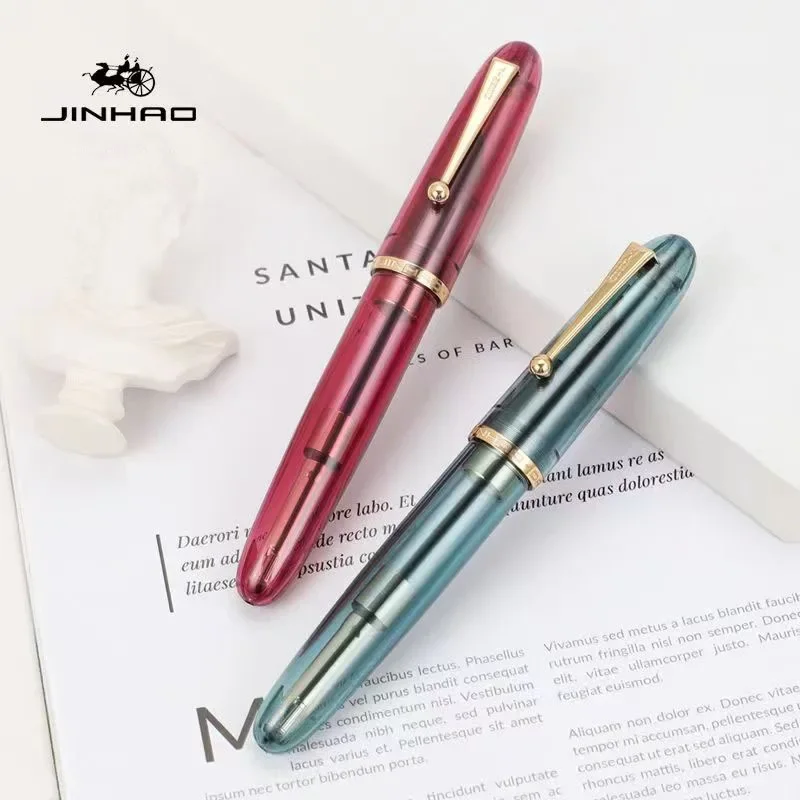 Jinhao 9019 قلم حبر شفاف فاخر  - مراجعة Office Stationery Supply Business وسعره