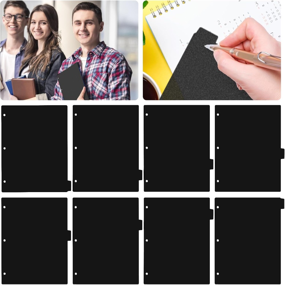 8 فواصل بلاستيكية سوداء مقاس A - مراجعة Index Tab Divider وسعره