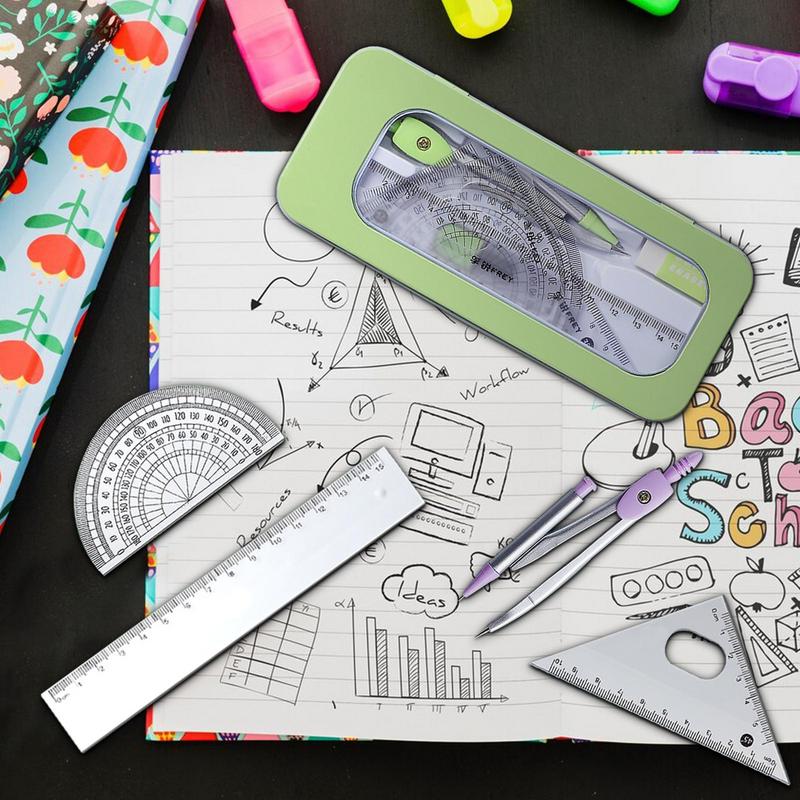 مجموعة المنقلة والبوصلة مجموعة - مراجعة Compass Geometry Set وسعره