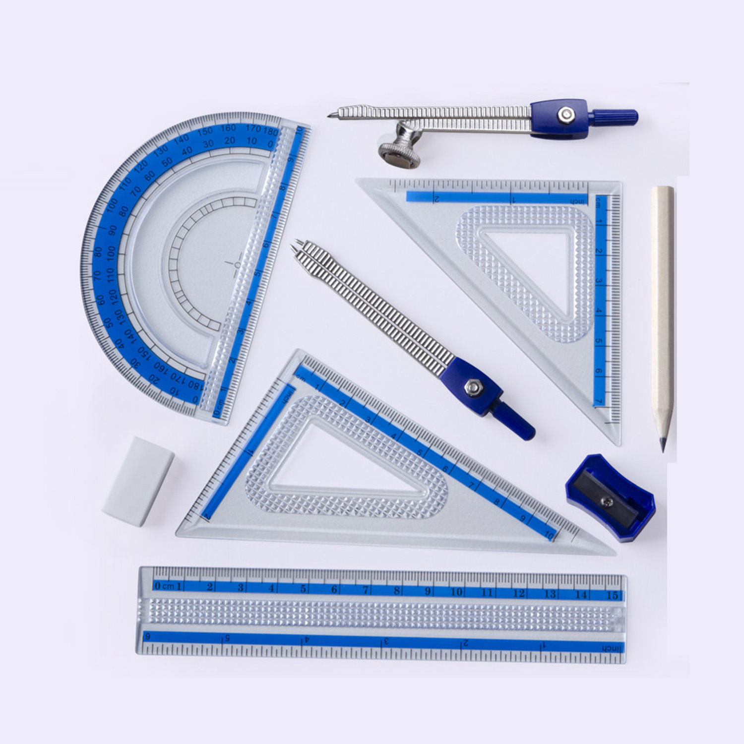 10 قطع مجموعة أدوات هندسية وري - مراجعة Compass Geometry Set وسعره