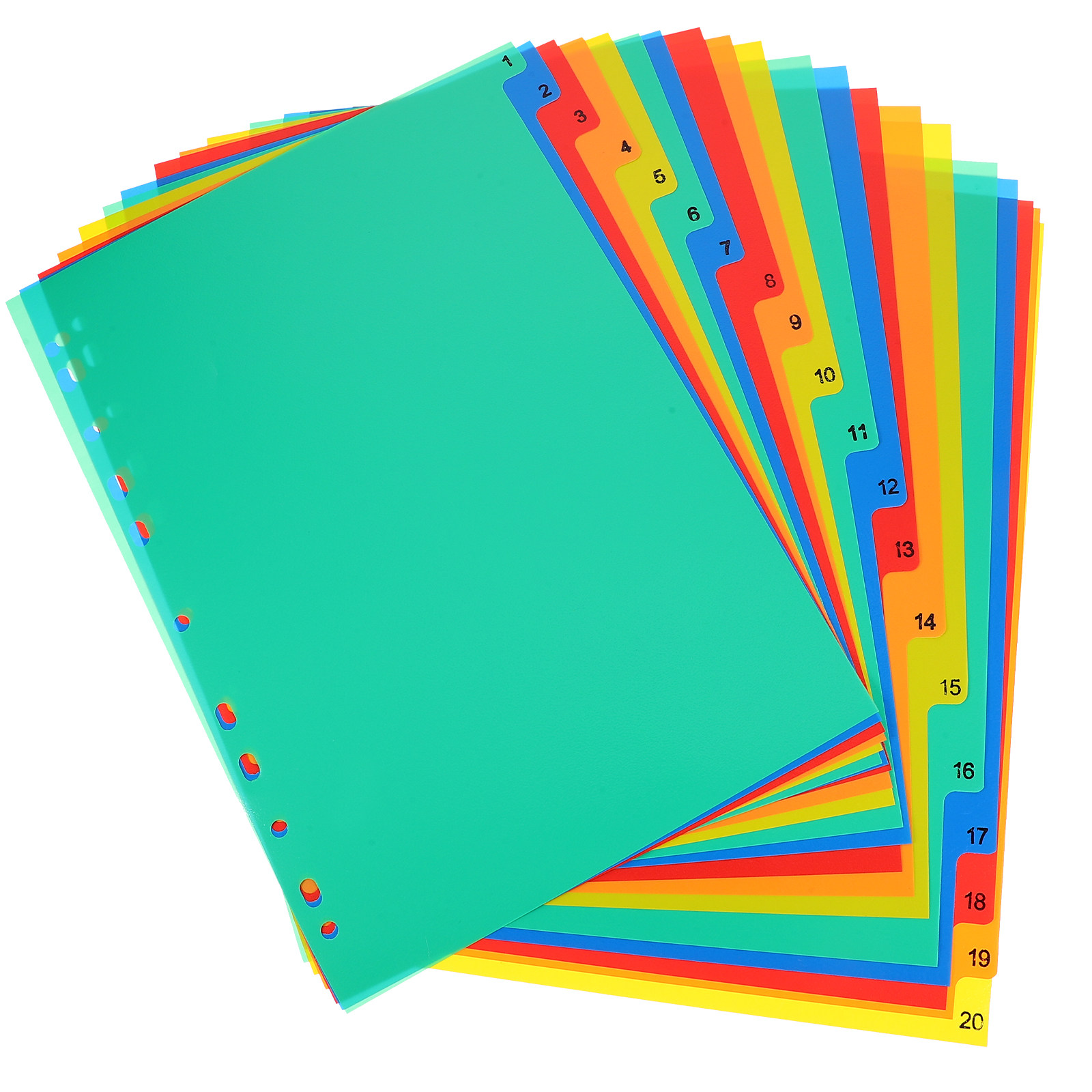 20 قطعة من فواصل الملفات الملو - مراجعة Index Tab Divider وسعره