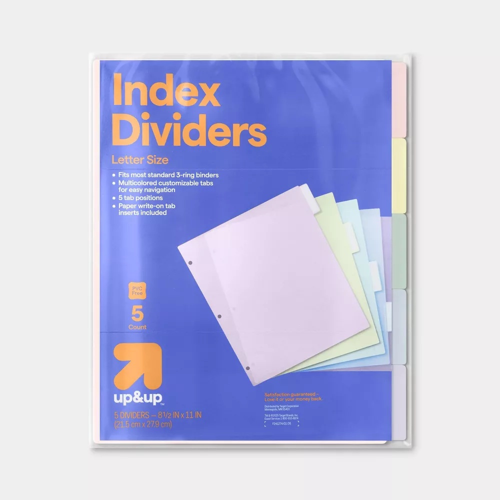 جديد 2026، 5 قطع، فواصل فهرسة  - مراجعة Index Tab Divider وسعره