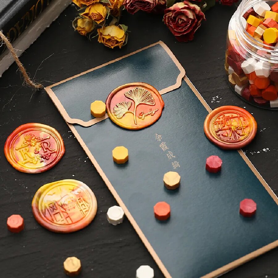 200 قطعة/الحقيبة المثمن مختلط  - مراجعة Wax Seal Stamp Kit وسعره