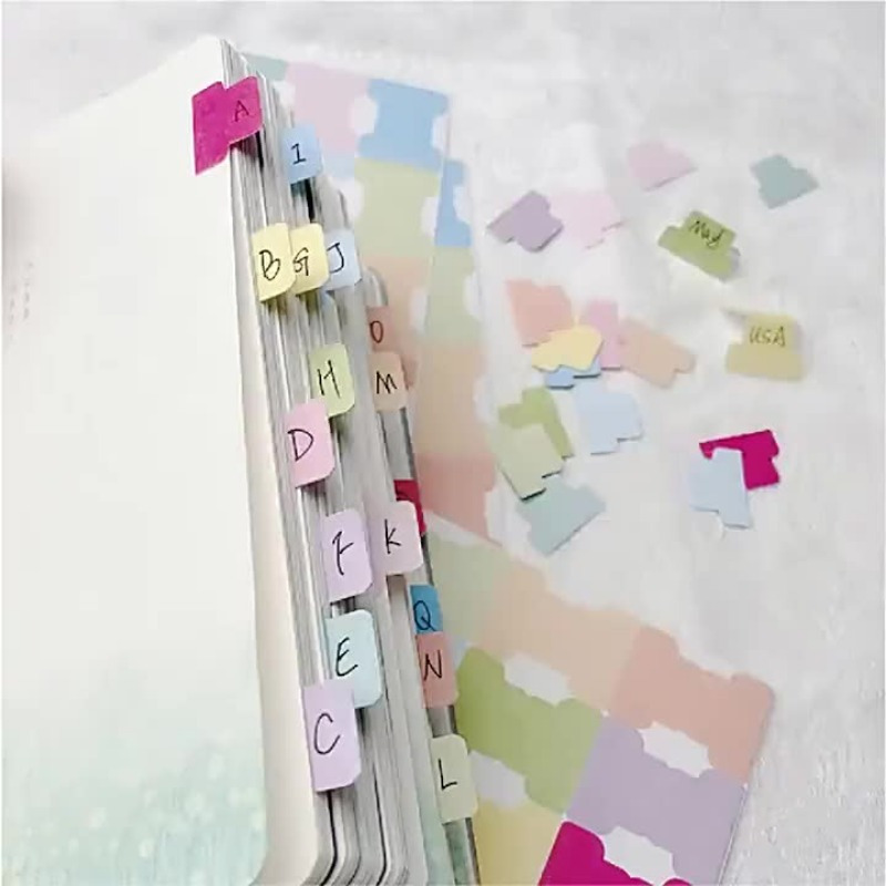 علامات تبويب مؤشر لاصقة ملونة  - مراجعة Index Tab Divider وسعره