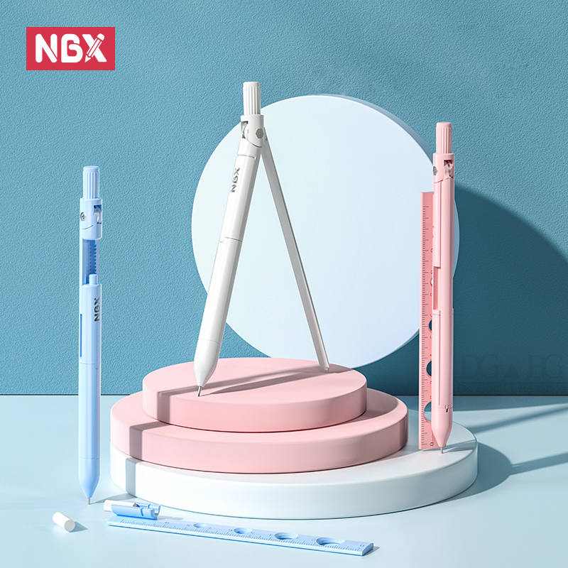 NBX البوصلة قلم رصاص مدرسة رسم - مراجعة Compass Geometry Set وسعره