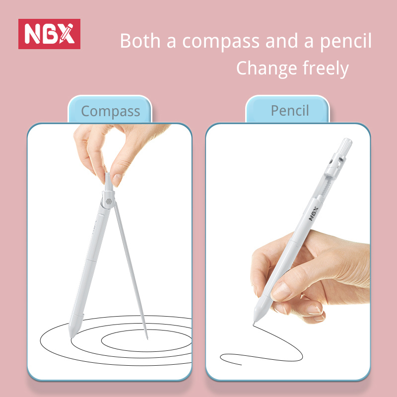 NBX البوصلة قلم رصاص مدرسة رسم - مراجعة Compass Geometry Set وسعره
