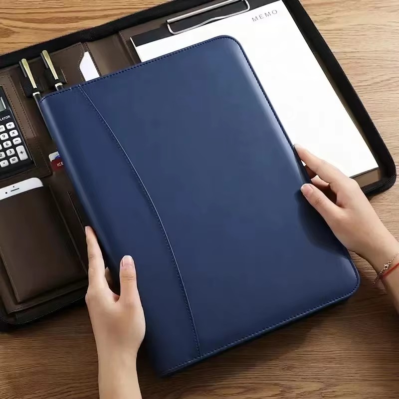 حافظة مستندات من جلد البولي يو - مراجعة Portfolio Folder Zip وسعره